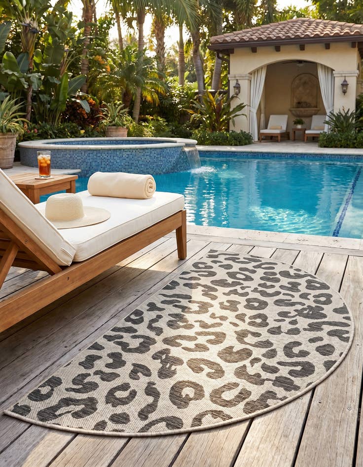 Detail image of 3' x 6' Easy-Clean Safari Indoor / Outdoor Hearth Rug