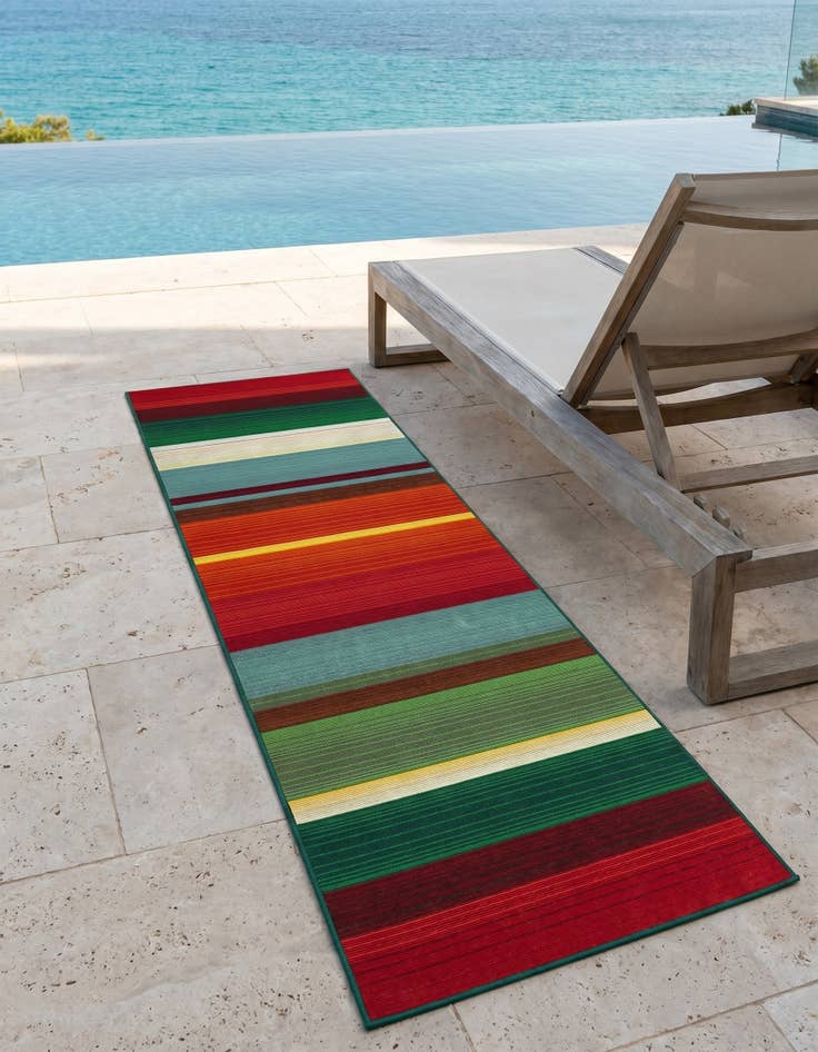Detail image of 2' x 6' Easy-Clean Modern Indoor / Outdoor Runner Rug