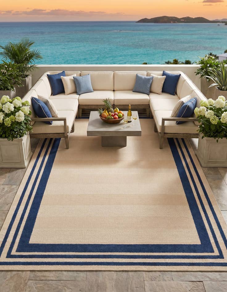 Detail image of 7' x 10' Easy-Clean Aruba Indoor / Outdoor Rug