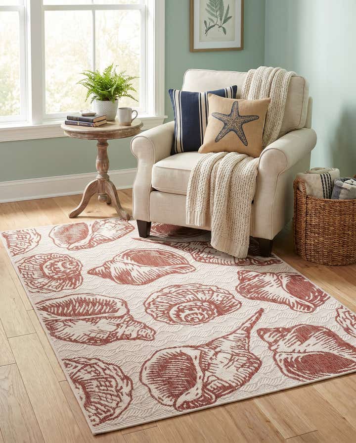 4' x 6' Easy-Clean Coastal Indoor / Outdoor Rug