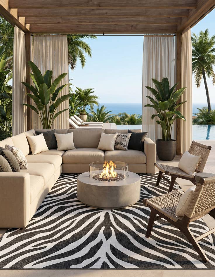 Detail image of 10' x 14' Easy-Clean Safari Indoor / Outdoor Rug