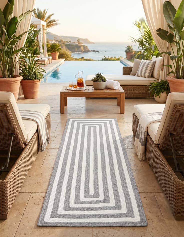 Detail image of 2' x 6' 1 Easy-Clean Eco Verse Washable Indoor / Outdoor Runner Rug