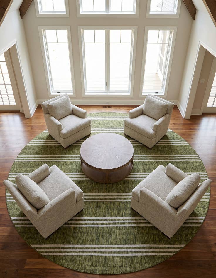 Detail image of 13' x 13' Easy-Clean Jill Zarin Anguilla Indoor / Outdoor Round Rug