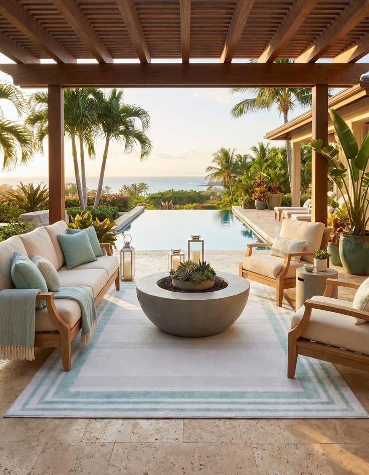 Detail image of 7' x 10' Easy-Clean Aruba Indoor / Outdoor Rug