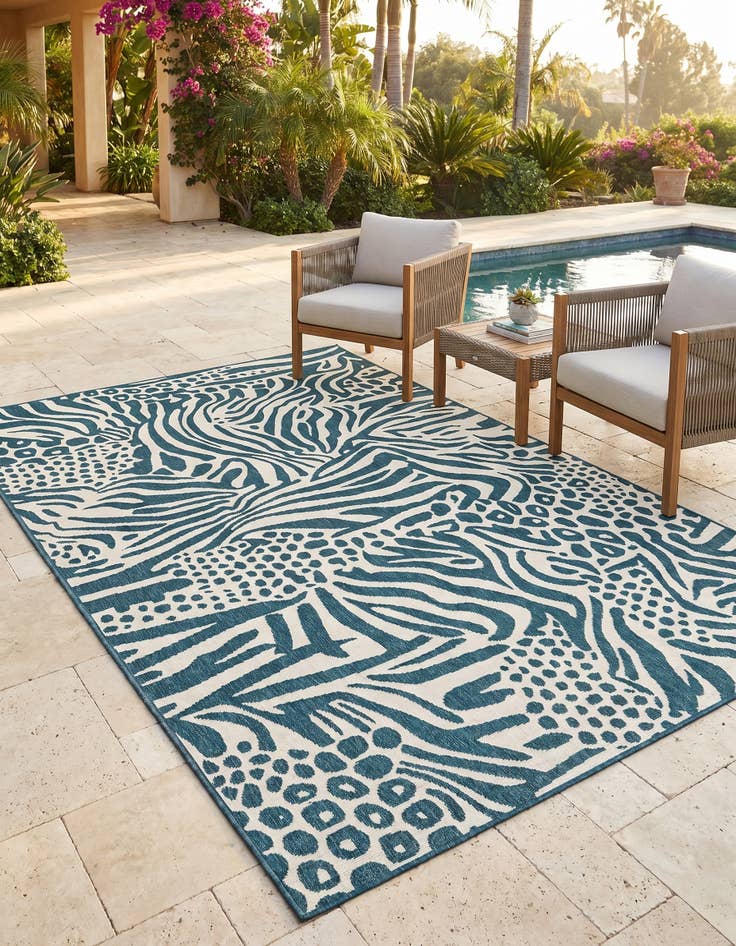 Detail image of 6' x 9' Easy-Clean Safari Indoor / Outdoor Rug