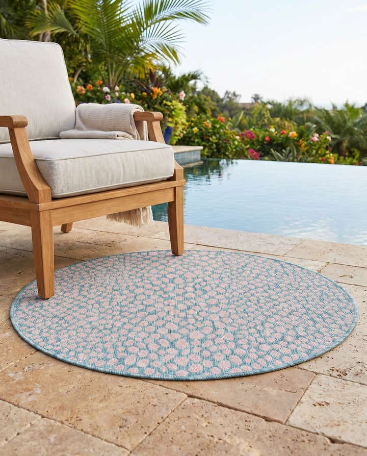 3' x 3' Easy-Clean Jill Zarin Cape Town Indoor / Outdoor Round Rug