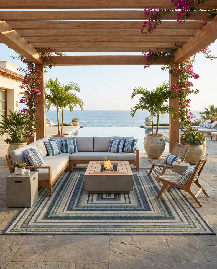 Detail image of 7' x 10' Easy-Clean Baja Indoor / Outdoor Rug