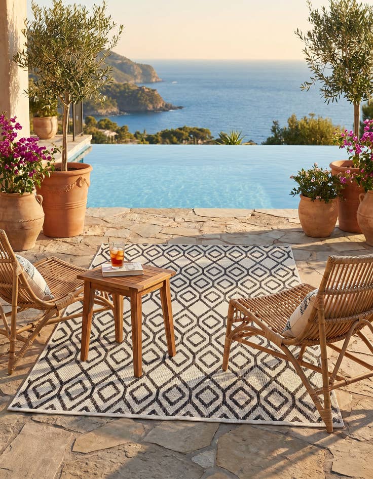 Detail image of 3' x 5' 3 Easy-Clean Jill Zarin Turks and Caicos Indoor / Outdoor Rug