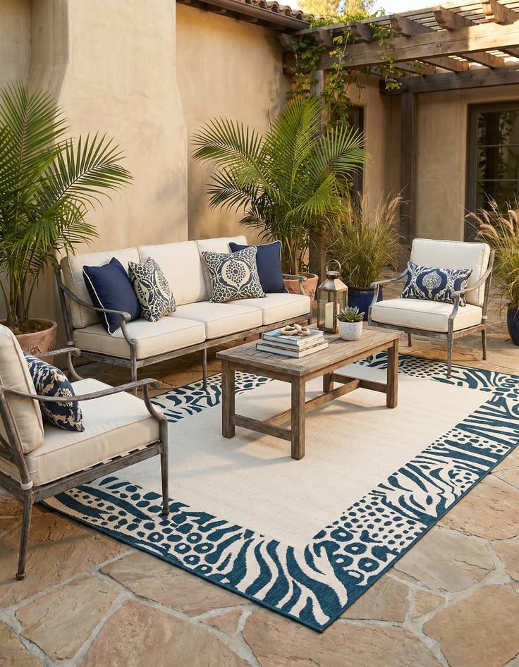 Detail image of 5' x 8' Easy-Clean Safari Indoor / Outdoor Rug