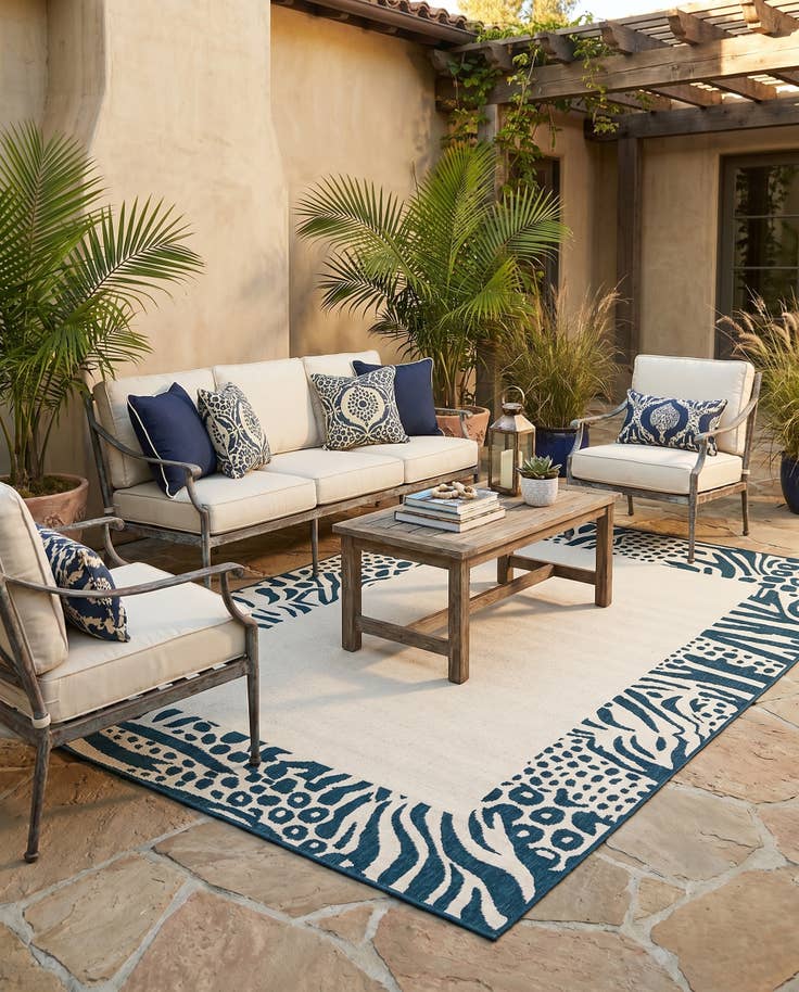 Detail image of 5' x 8' Easy-Clean Safari Indoor / Outdoor Rug