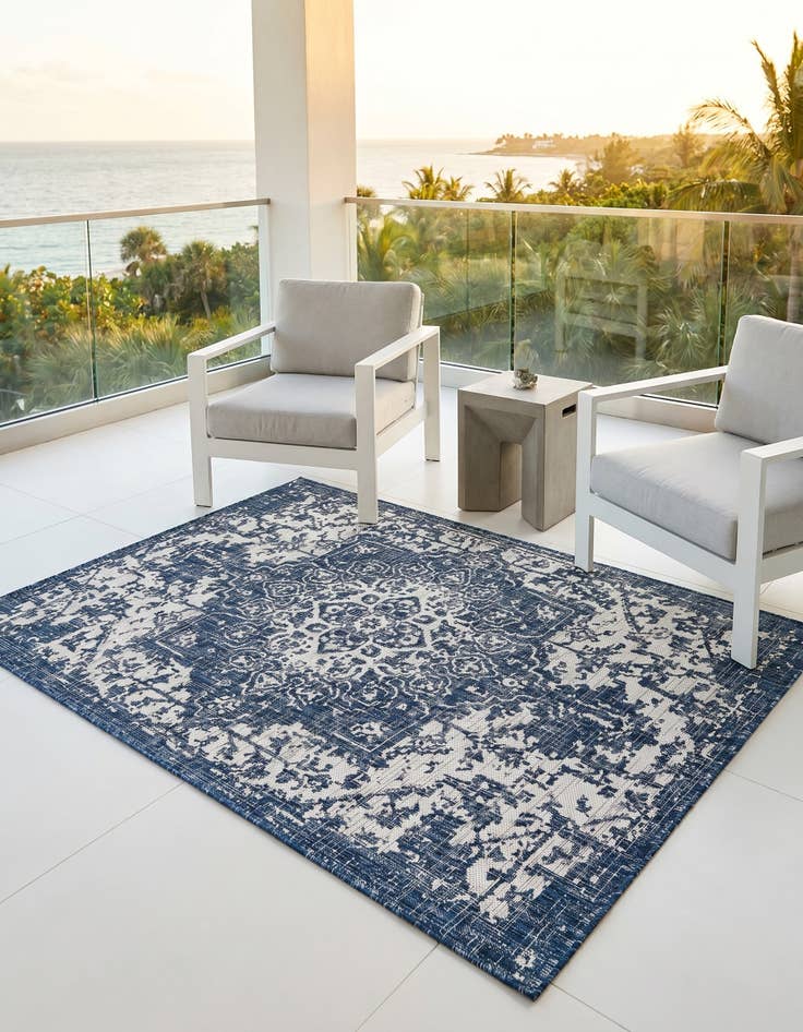 Detail image of 4' x 6' Easy-Clean Jill Zarin Dubai Indoor / Outdoor Rug