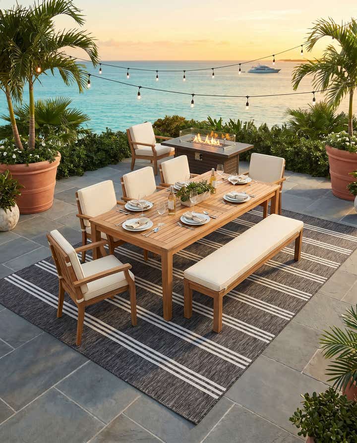 10' x 13' Easy-Clean Jill Zarin Anguilla Indoor / Outdoor Rug