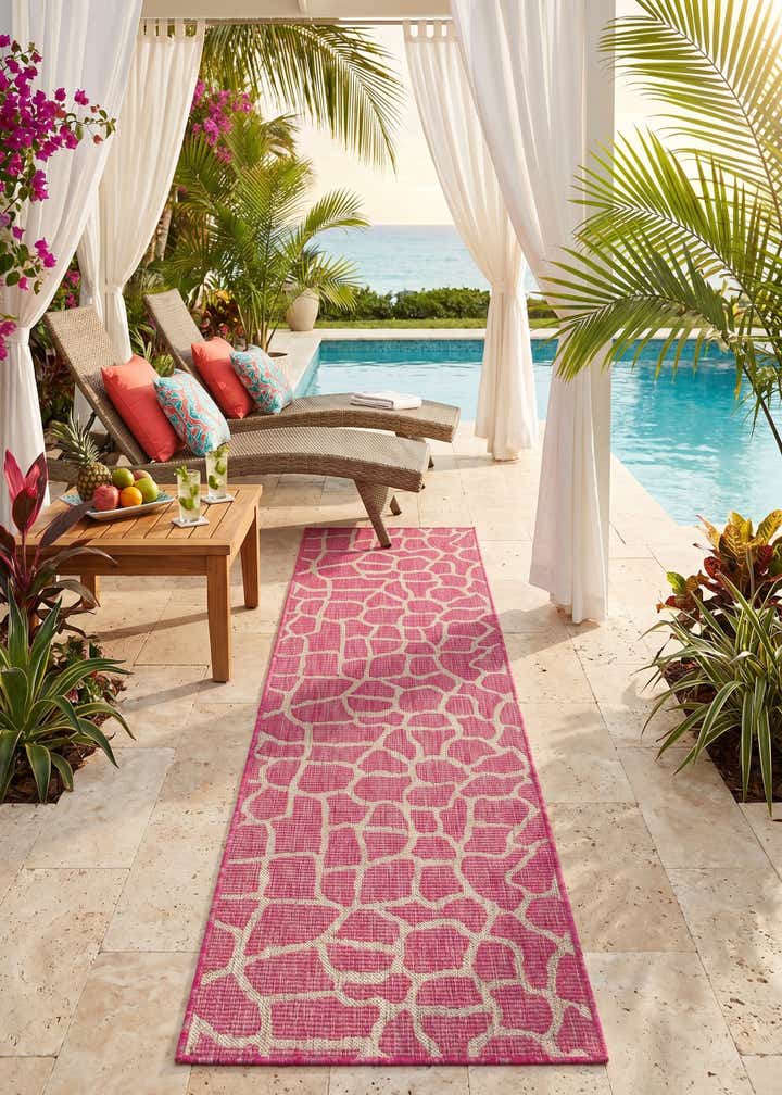 2' x 8' Easy-Clean Safari Indoor / Outdoor Runner Rug