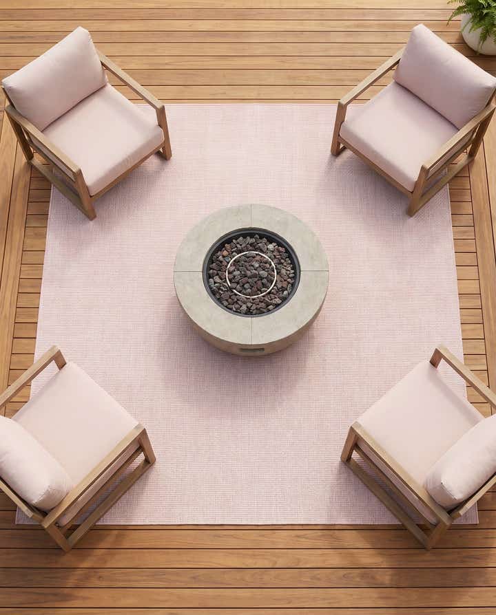7' 10 x 7' 10 Easy-Clean Solid Indoor / Outdoor Square Rug