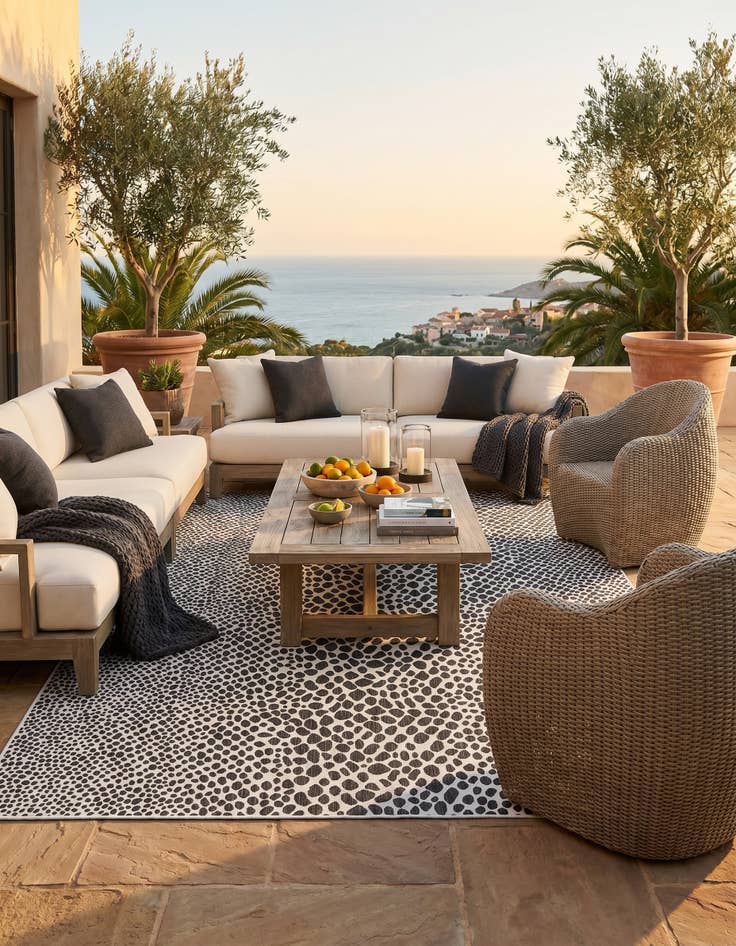 Detail image of 10' x 14' Easy-Clean Jill Zarin Cape Town Indoor / Outdoor Rug