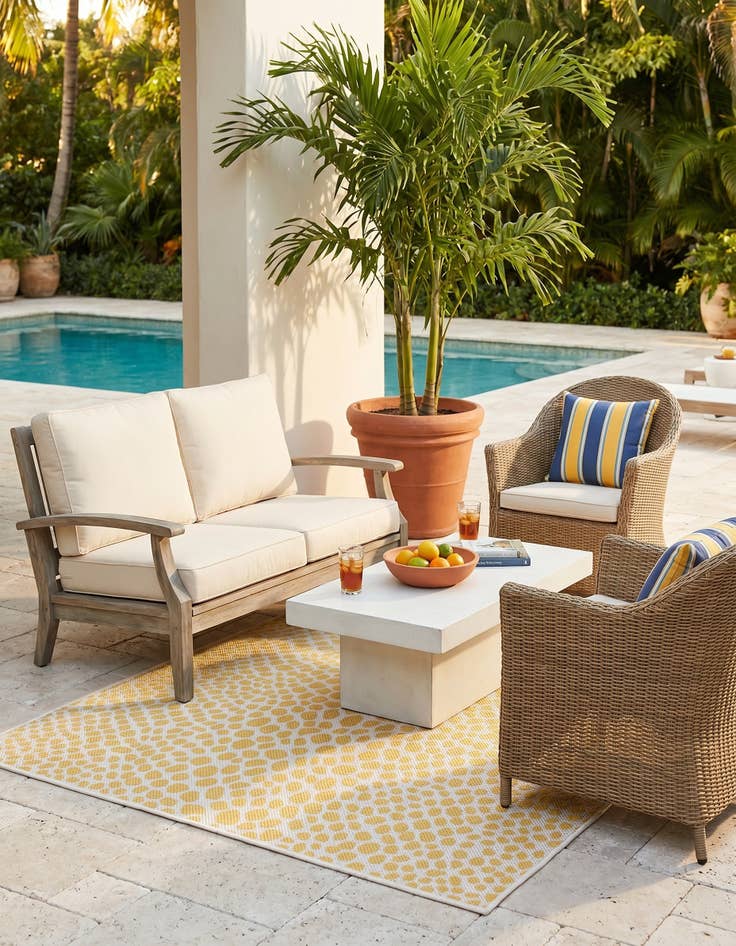 Detail image of 3' x 5' 3 Easy-Clean Jill Zarin Cape Town Indoor / Outdoor Rug