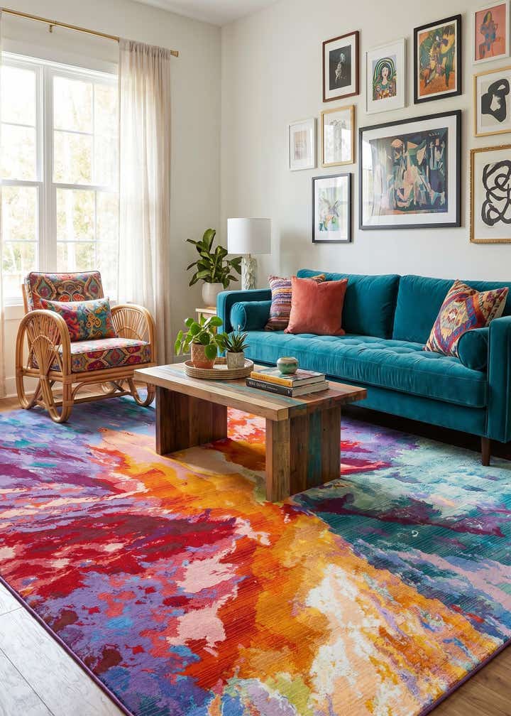 7' 10 x 10' Easy-Clean Modern Indoor / Outdoor Rug