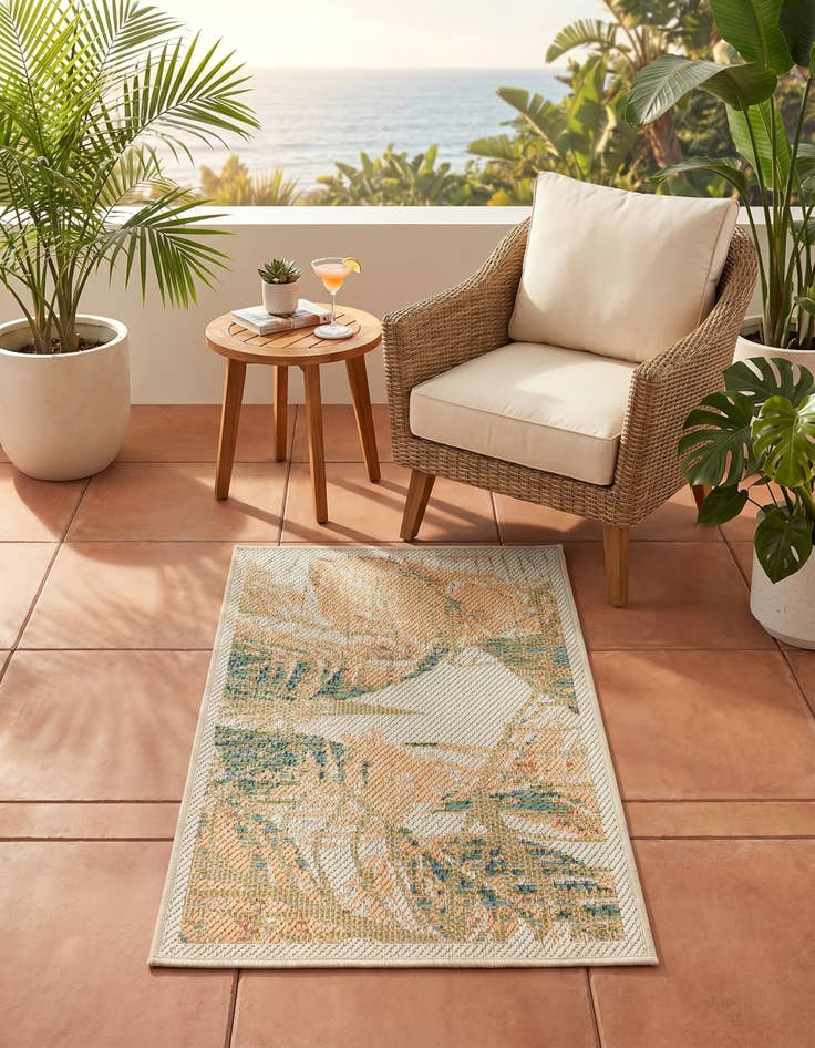 Detail image of 2' x 3' Easy-Clean Baja Indoor / Outdoor Rug