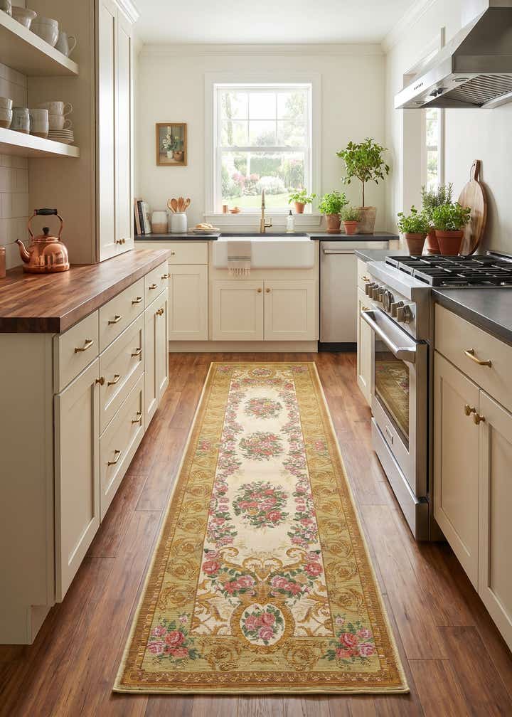 2' x 8' Easy-Clean Traditional Indoor / Outdoor Runner Rug
