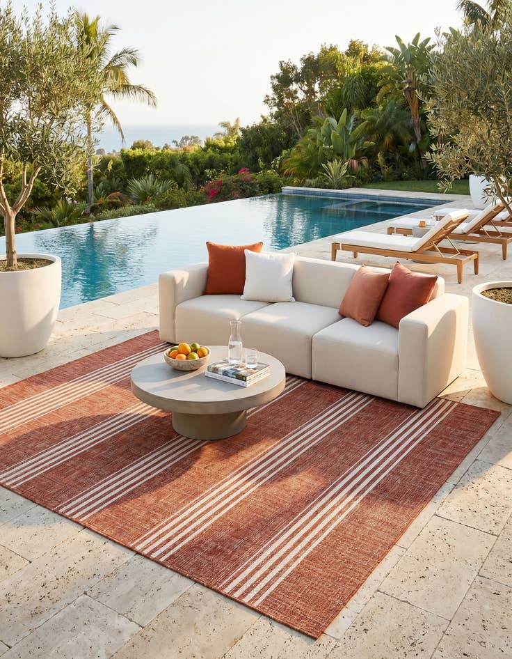 Detail image of 5' 3 x 8' Easy-Clean Jill Zarin Anguilla Indoor / Outdoor Rug