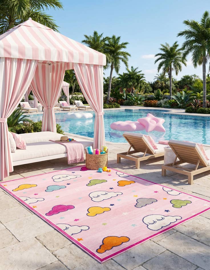 Detail image of 5' 3 x 7' 7 Easy-Clean Indoor / Outdoor Rug