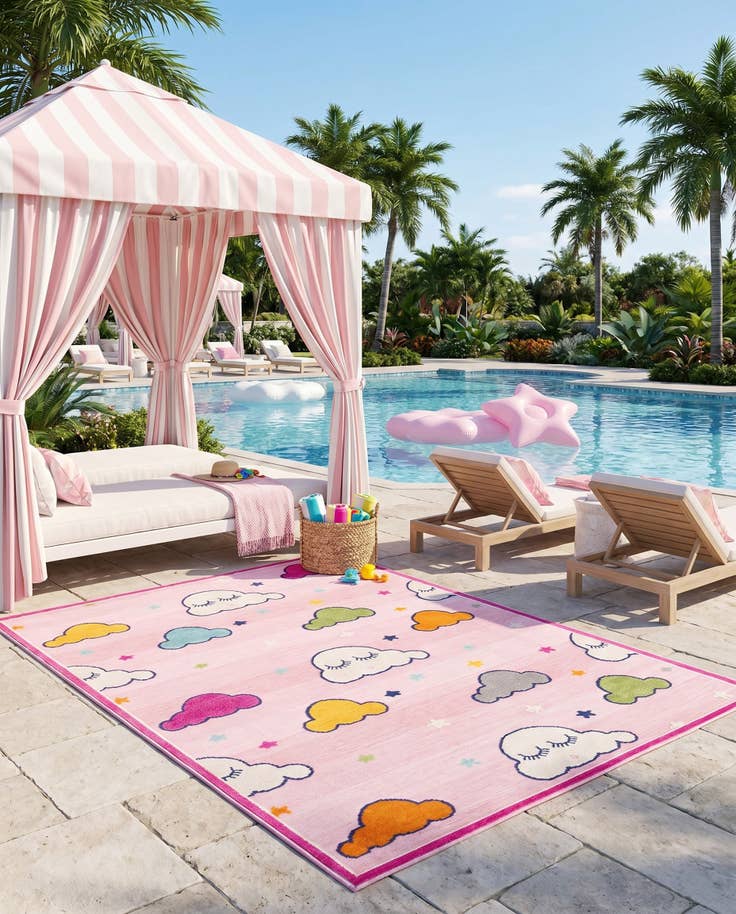 Detail image of 5' 3 x 7' 7 Easy-Clean Indoor / Outdoor Rug