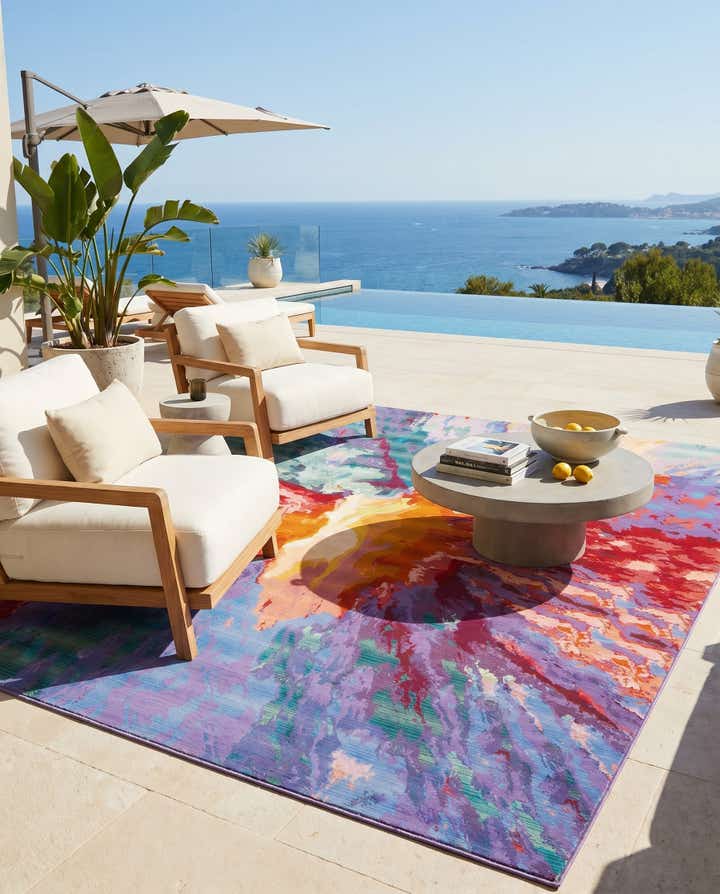 10' x 12' Easy-Clean Modern Indoor / Outdoor Rug