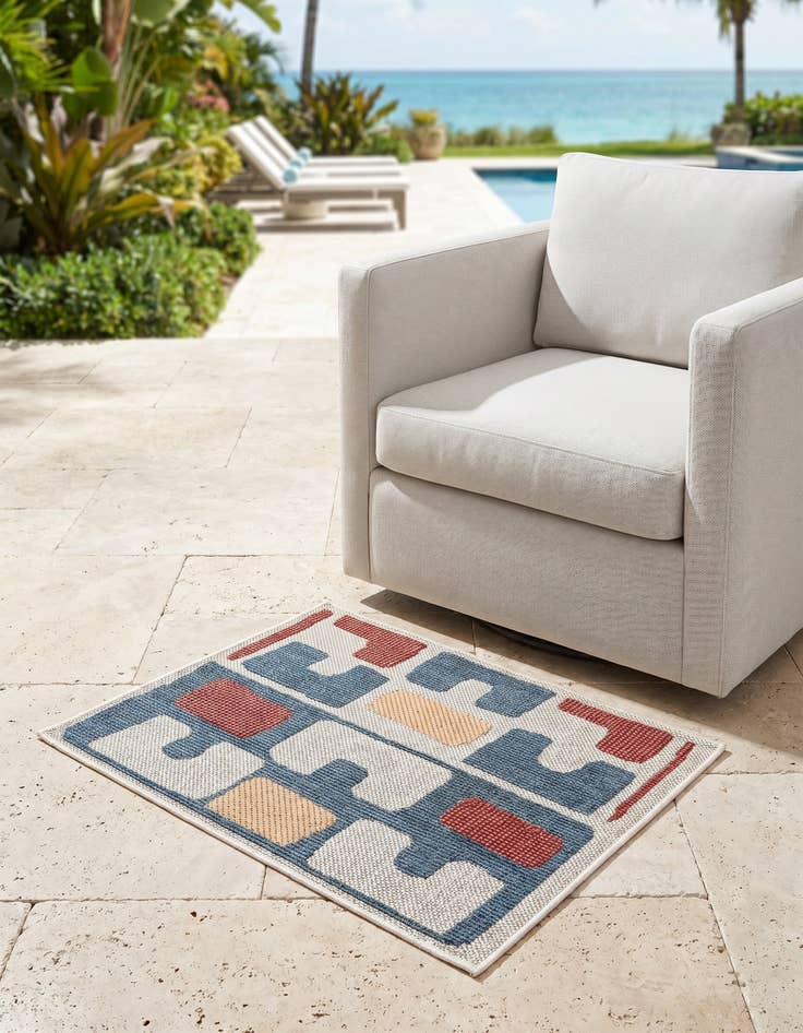 Detail image of 2' x 3' 1 Easy-Clean Baja Indoor / Outdoor Rug