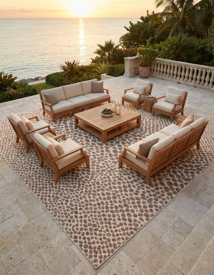 Detail image of 13' x 13' Easy-Clean Jill Zarin Cape Town Indoor / Outdoor Square Rug