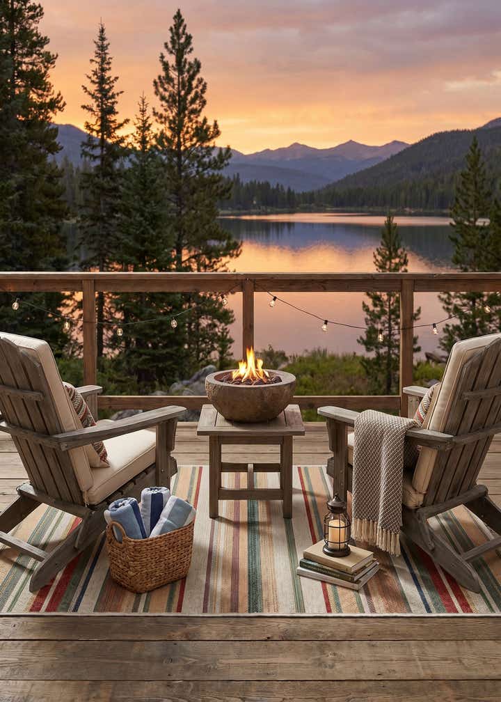 5' 3 x 7' 7 Easy-Clean Baja Indoor / Outdoor Rug