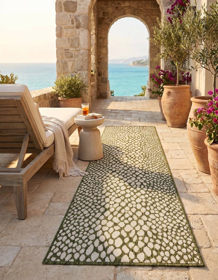 Detail image of 2' x 6' Easy-Clean Jill Zarin Cape Town Indoor / Outdoor Runner Rug