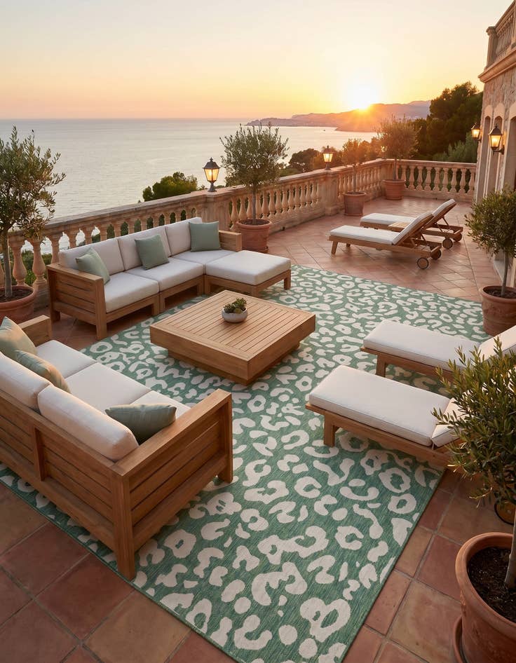 Detail image of 10' x 13' Easy-Clean Safari Indoor / Outdoor Rug