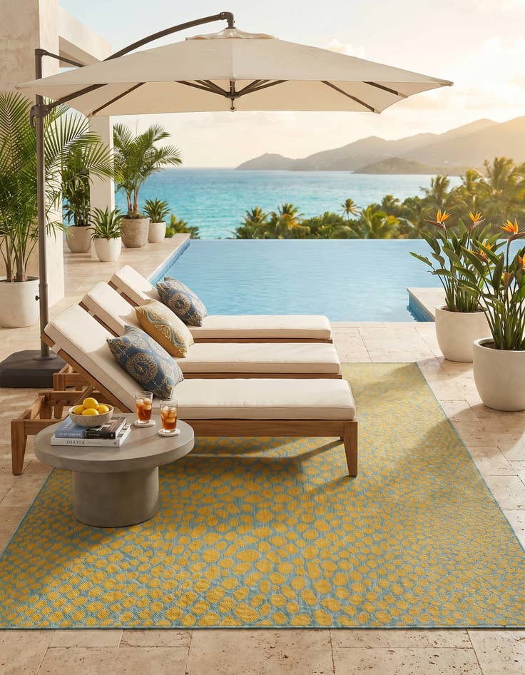 Detail image of 6' x 9' Easy-Clean Jill Zarin Cape Town Indoor / Outdoor Rug