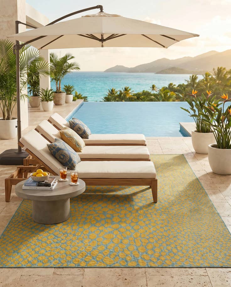 Detail image of 6' x 9' Easy-Clean Jill Zarin Cape Town Indoor / Outdoor Rug
