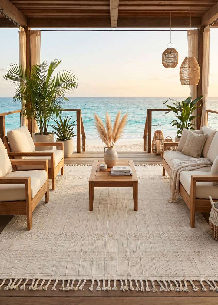 10' x 14' 1 Easy-Clean Eco Bohemian Indoor / Outdoor Rug