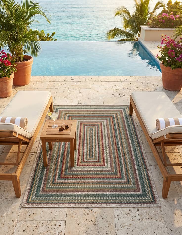 Detail image of 3' 3 x 5' 3 Easy-Clean Baja Indoor / Outdoor Rug