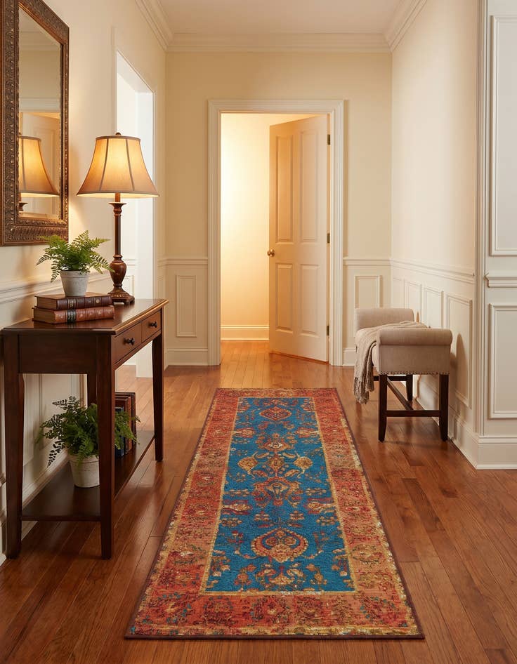 Detail image of 2' x 5' Easy-Clean Traditional Indoor / Outdoor Runner Rug