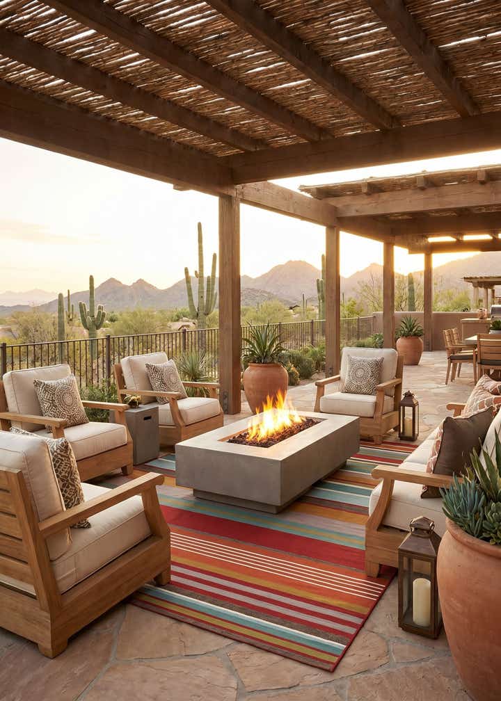 9' x 12' Easy-Clean Modern Indoor / Outdoor Rug