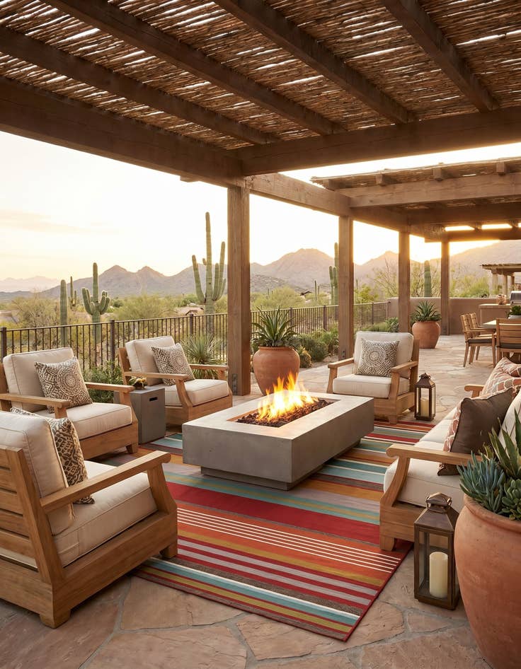 Detail image of 9' x 12' Easy-Clean Modern Indoor / Outdoor Rug