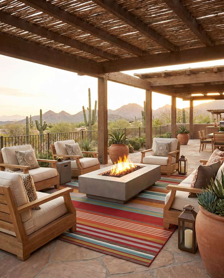 9' x 12' Easy-Clean Modern Indoor / Outdoor Rug