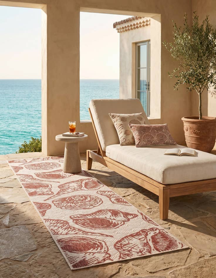 Detail image of 2' x 8' Easy-Clean Coastal Indoor / Outdoor Runner Rug