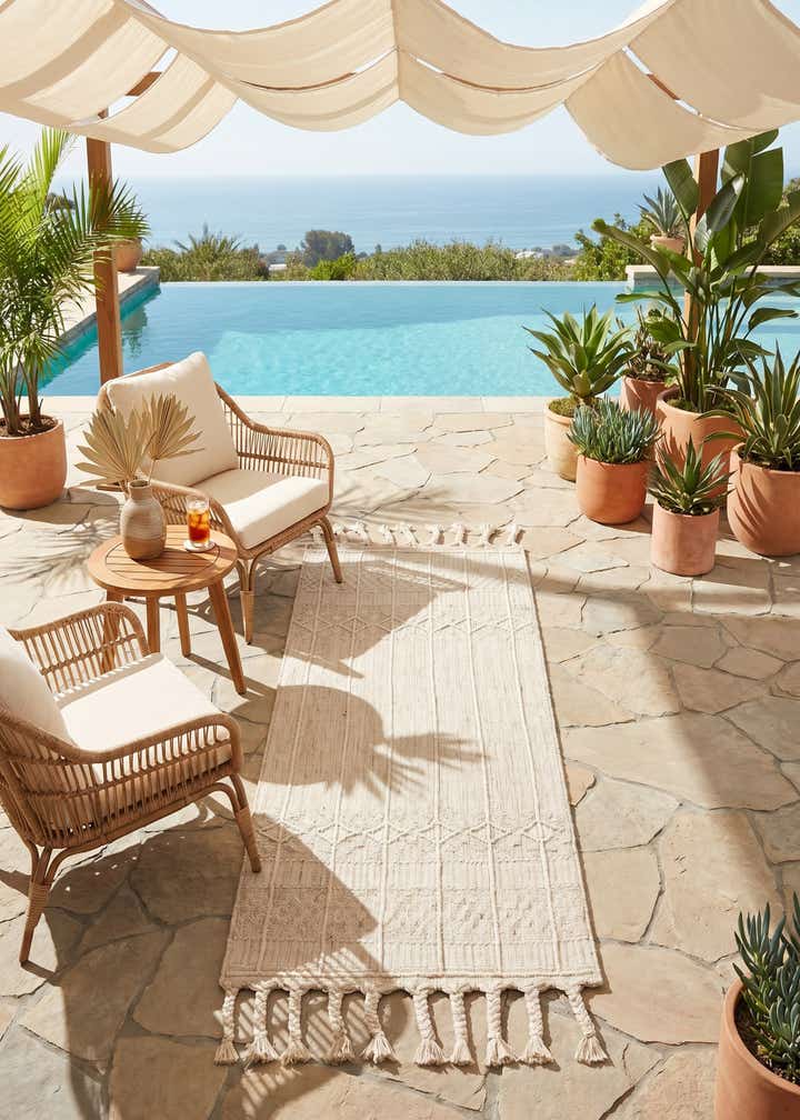 2' 2 x 5' 1 Easy-Clean Eco Bohemian Indoor / Outdoor Runner Rug