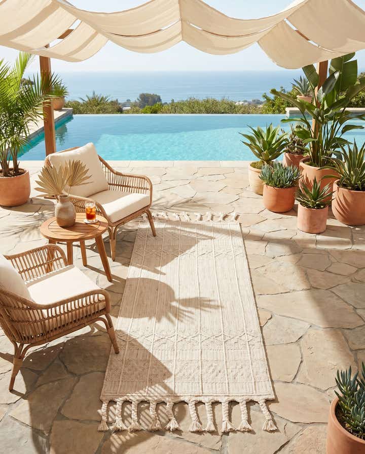 2' 2 x 5' 1 Easy-Clean Eco Bohemian Indoor / Outdoor Runner Rug