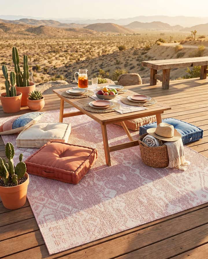 4' x 6' Easy-Clean Bohemian Indoor / Outdoor Rug