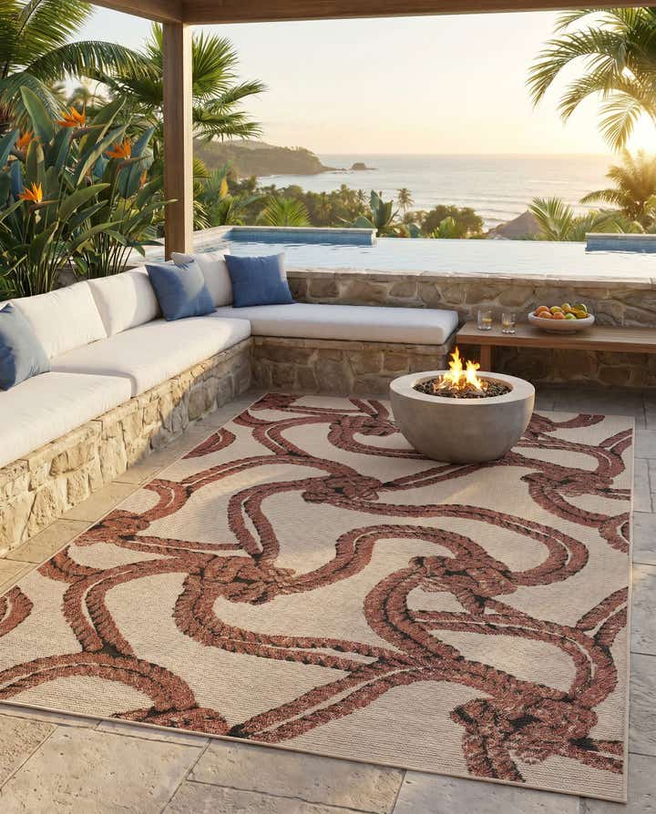 6' x 9' Easy-Clean Coastal Indoor / Outdoor Rug