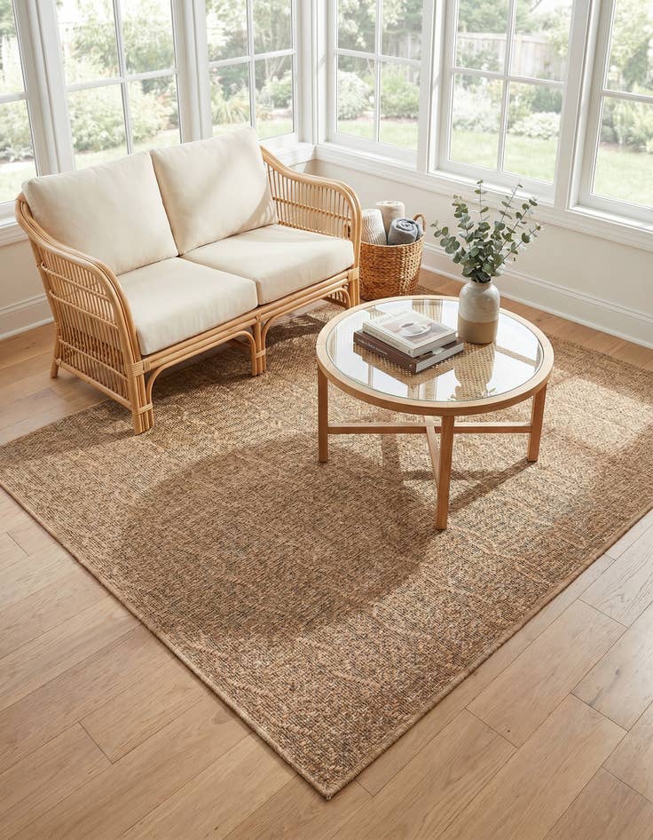 Detail image of 5' 3 x 8' Easy-Clean Modern Indoor / Outdoor Rug