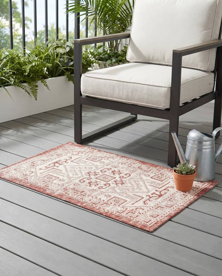 Detail image of 2' x 3' Easy-Clean Aztec Indoor / Outdoor Rug