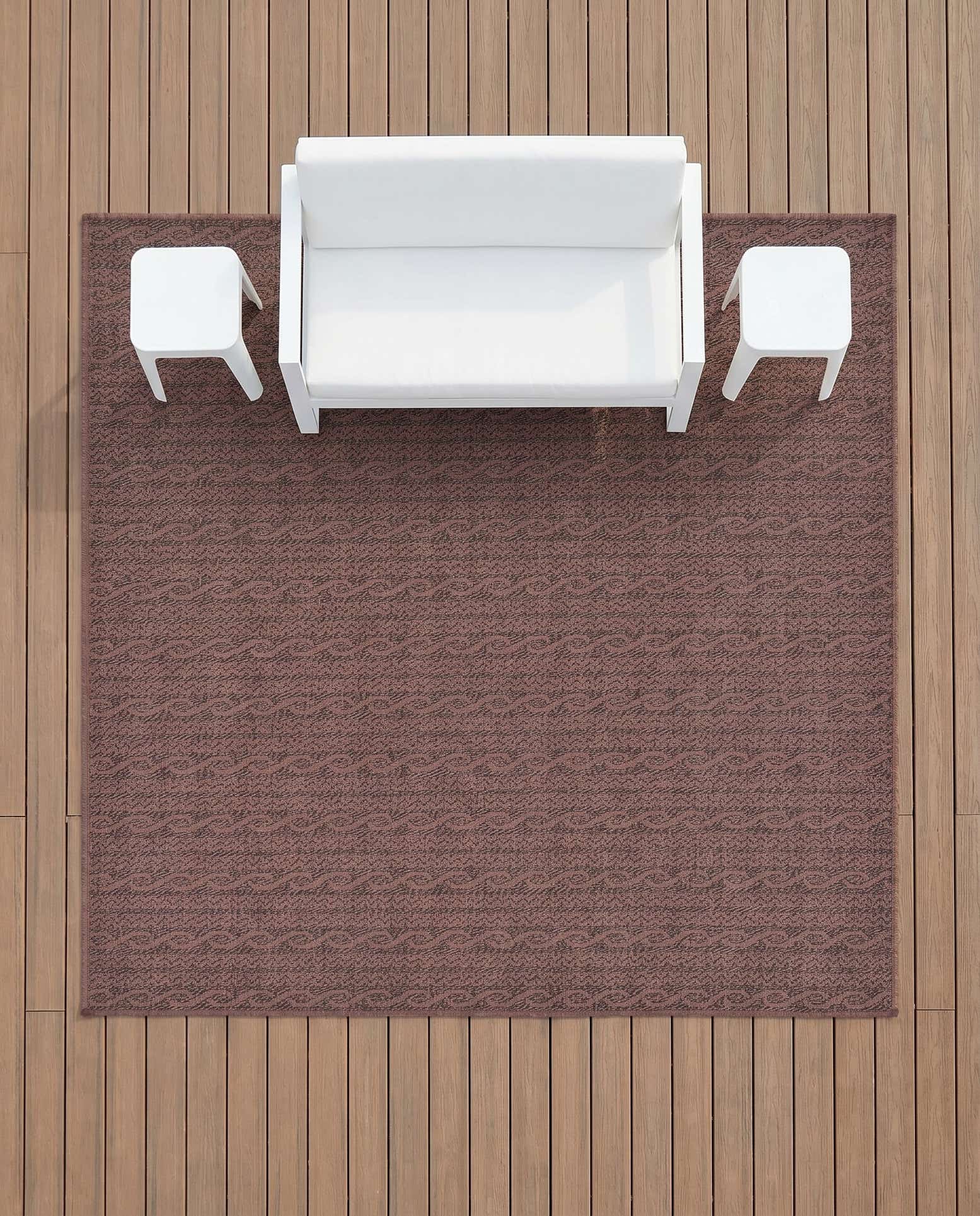 6' x 6' Easy-Clean Modern Indoor / Outdoor Square Rug