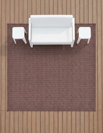 6' x 6' Easy-Clean Modern Indoor / Outdoor Square Rug