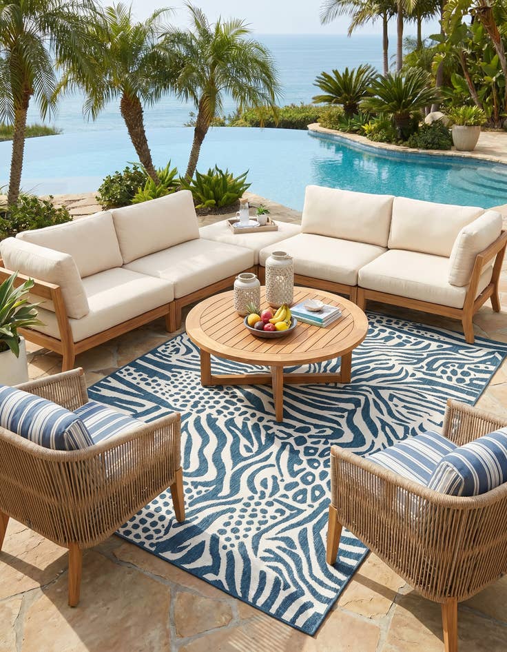 Detail image of 6' x 9' Easy-Clean Safari Indoor / Outdoor Rug